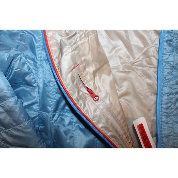 NWOT Cotopaxi KUSA Reversible 800 Down Hooded Jacket Men M Women L BLUE TAN - Picture 4 of 7